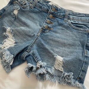 Celebrity Pink Girls Distressed Denim Shorts